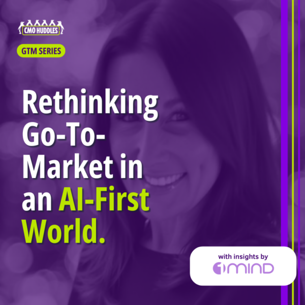 Purple CMO Huddles graphic featuring Amanda Kahlow and the title ‘Rethinking Go-to-Market in an AI-First World’